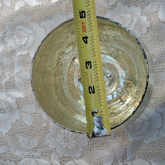 Celebrating Home Interiors Green Mercury Glass Hurricane Vase pretty in person - Picture 9 of 11